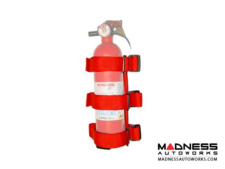 Jeep Wrangler JK Sport Bar Fire Extinguisher Holder Red